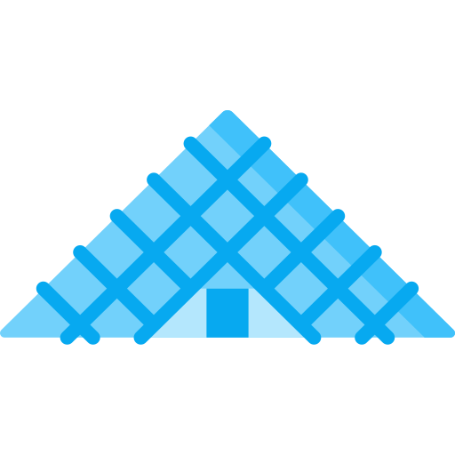 piramide del louvre Special Flat icona