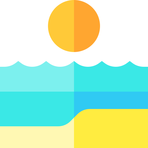Пляж Basic Straight Flat иконка