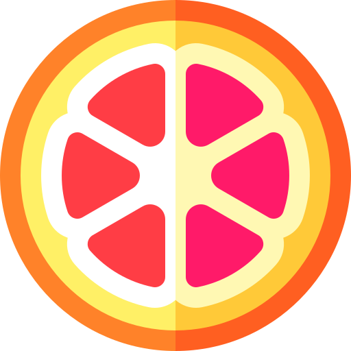 Grapefruit Basic Straight Flat icon
