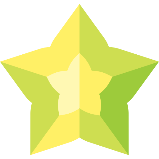 Star fruit Basic Straight Flat icon