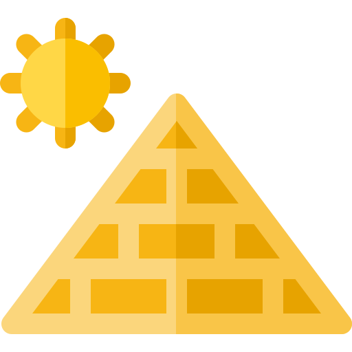 Pirámide Basic Rounded Flat icono