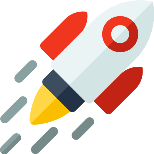 Cohete Basic Rounded Flat icono