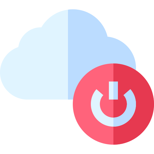 La computación en nube Basic Straight Flat icono
