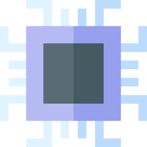 Cpu Basic Straight Flat icono