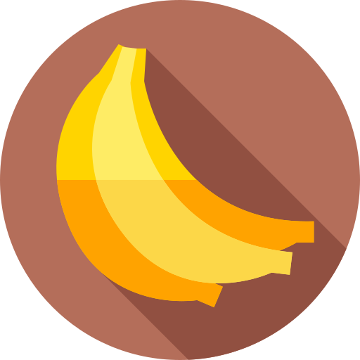 Banana Flat Circular Flat Ícone