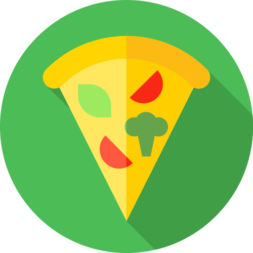 Pizza Flat Circular Flat icono