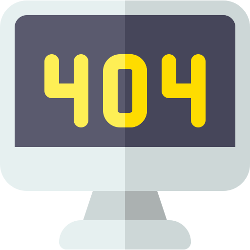 error 404 Basic Rounded Flat icono