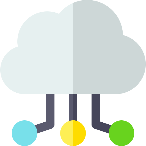 Cloud server Basic Rounded Flat icon