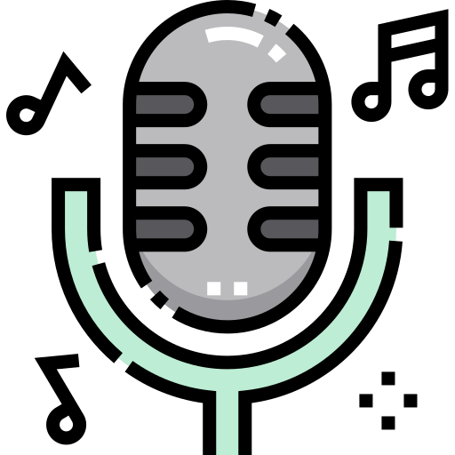 Micrófono Detailed Straight Lineal color icono