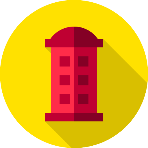 Phone box Flat Circular Flat icon