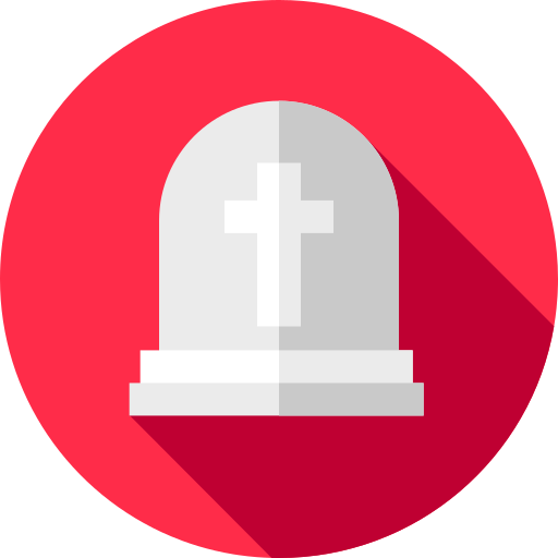Cementery Flat Circular Flat icon
