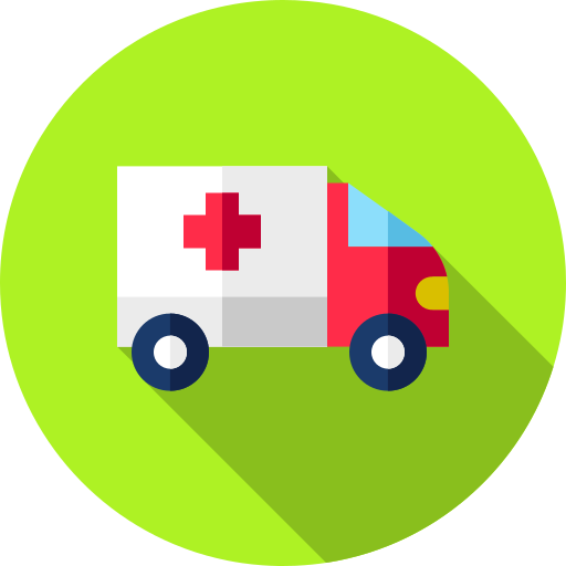 Ambulance Flat Circular Flat icon
