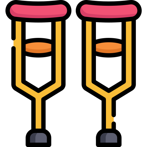 Crutches Special Lineal color icon