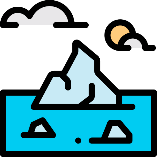 빙하 Detailed Rounded Lineal color icon
