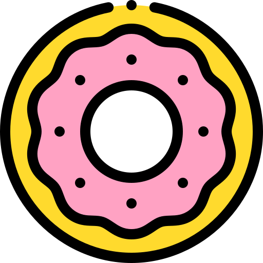 도넛 Detailed Rounded Lineal color icon