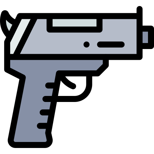 Gun Detailed Rounded Lineal color icon