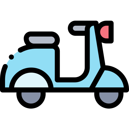 vespa Detailed Rounded Lineal color icon