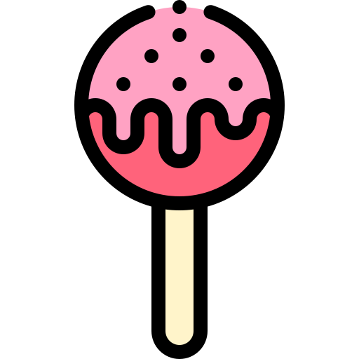 Cake pop Detailed Rounded Lineal color icon