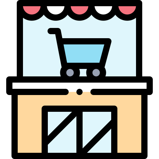 슈퍼마켓 Detailed Rounded Lineal color icon