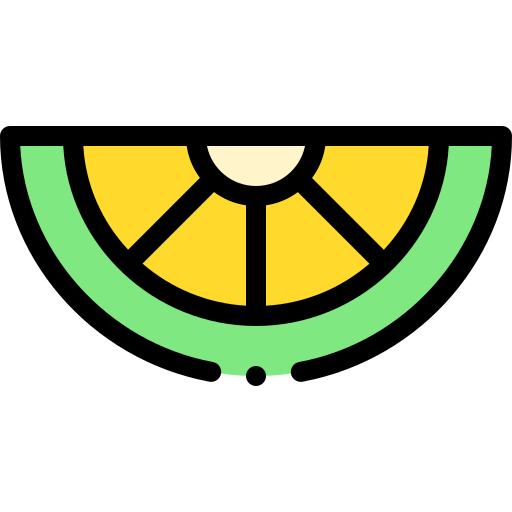 Lemon slice Detailed Rounded Lineal color icon
