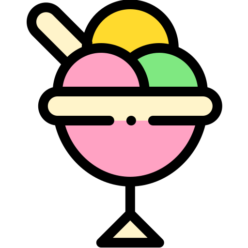 シャーベット Detailed Rounded Lineal color icon