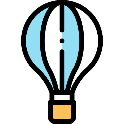 heißluftballon Detailed Rounded Lineal color icon