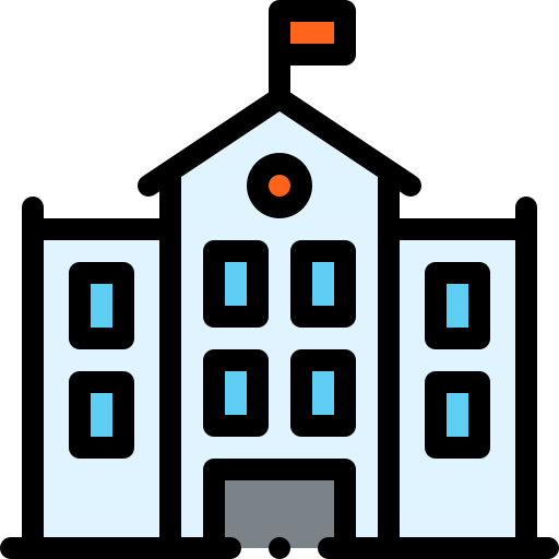 Escuela Detailed Rounded Lineal color icono