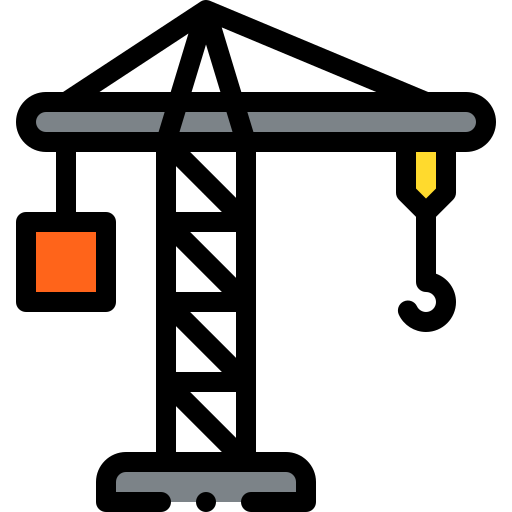クレーン Detailed Rounded Lineal color icon