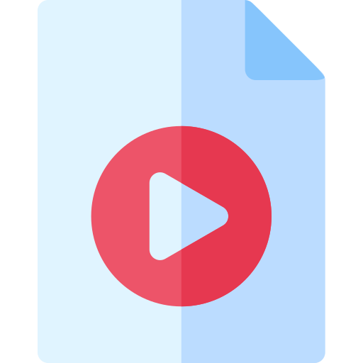 Video file Basic Rounded Flat icon