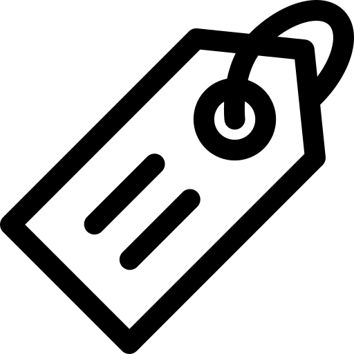 label Basic Rounded Lineal icoon