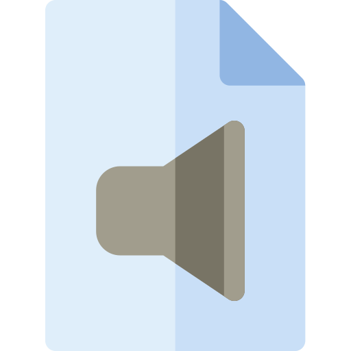geluidsbestand Basic Rounded Flat icoon