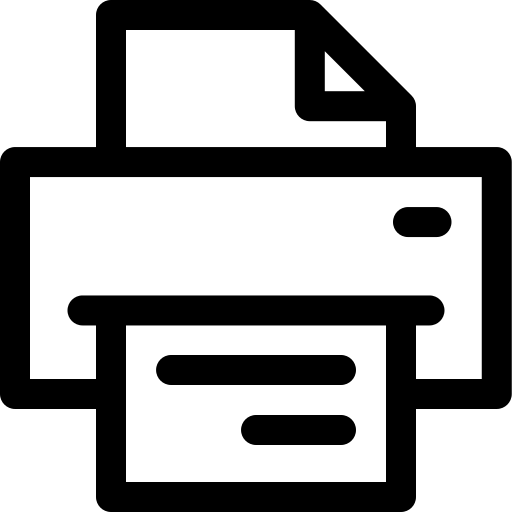 drukarka Basic Rounded Lineal ikona