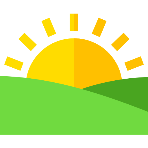 Salida del sol Basic Straight Flat icono