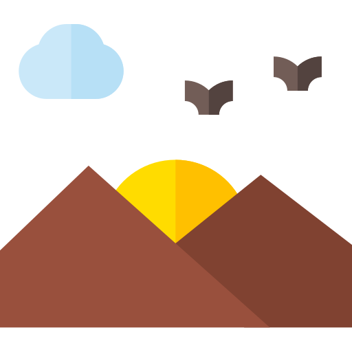 Puesta del sol Basic Straight Flat icono