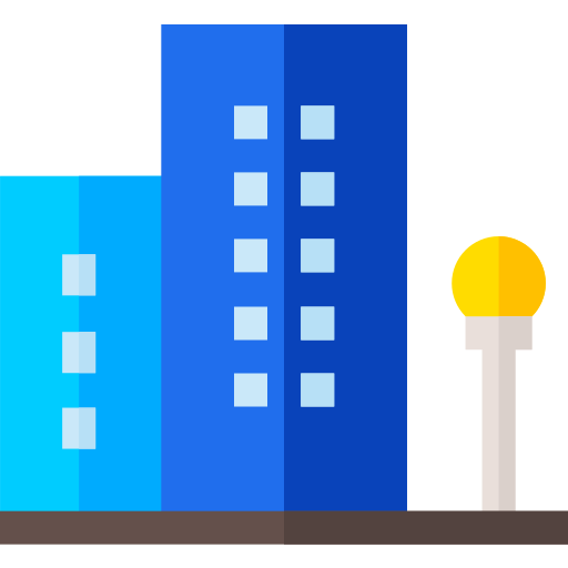 Edificios Basic Straight Flat icono
