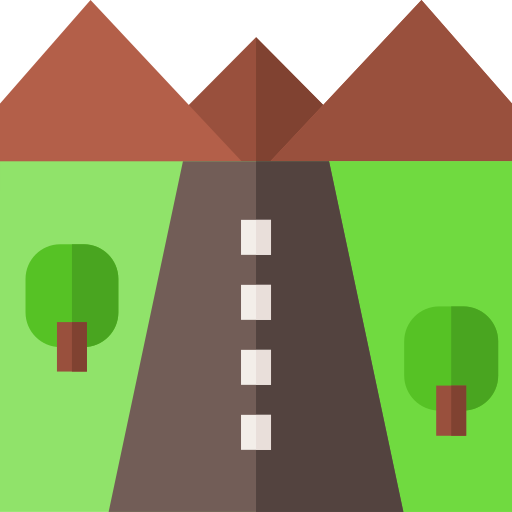 Carretera Basic Straight Flat icono