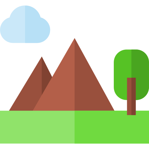 Montañas Basic Straight Flat icono