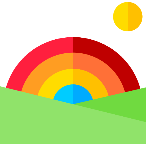 Arco iris Basic Straight Flat icono