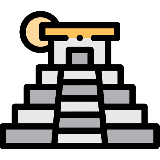 피라미드 Detailed Rounded Lineal color icon