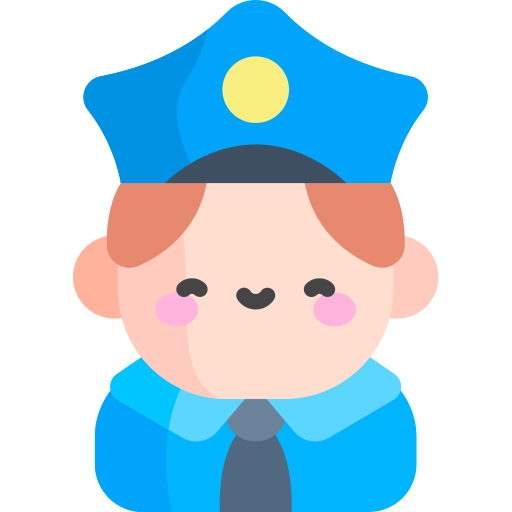 Police Kawaii Flat icon