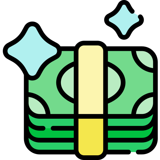 지폐 Kawaii Lineal color icon