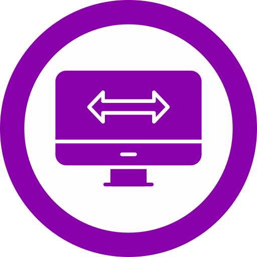 monitor de computadora Generic color fill icono