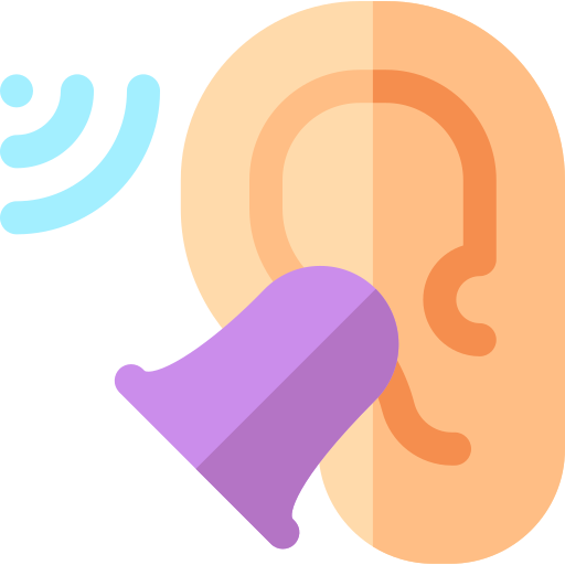 Ear plug Basic Rounded Flat icon