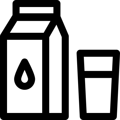 Leche Basic Rounded Lineal icono