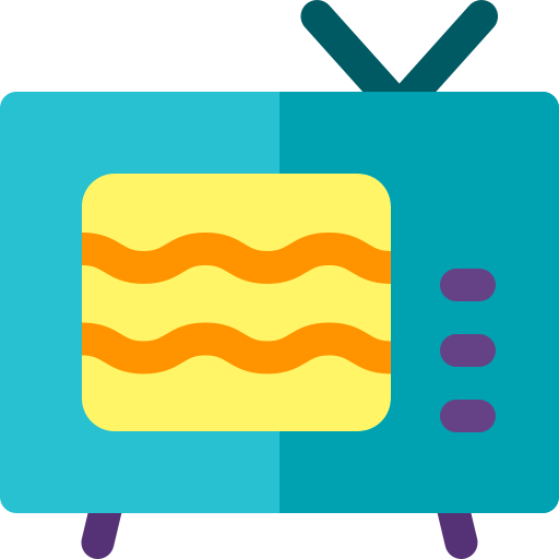 televisione Basic Rounded Flat icona