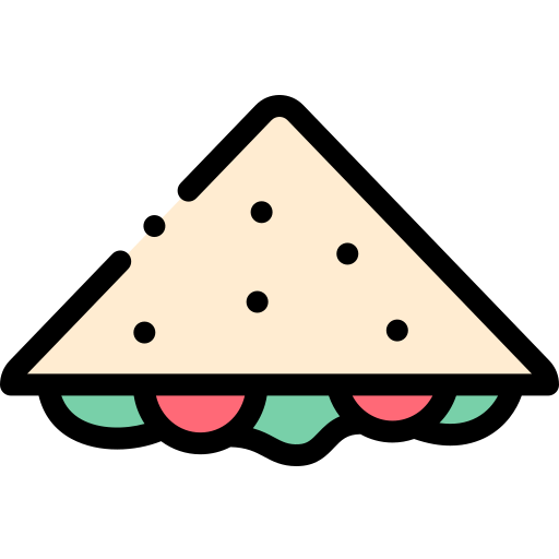 sandwich Detailed Rounded Lineal color icon