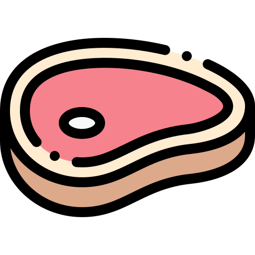 Meat Detailed Rounded Lineal color icon