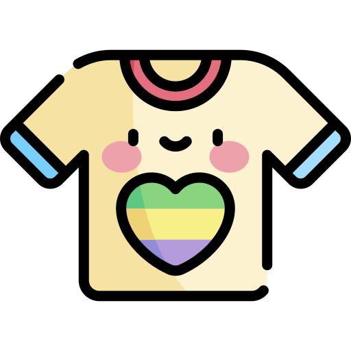 t-shirt Kawaii Lineal color icon