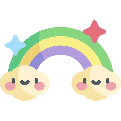 Rainbow Kawaii Flat icon