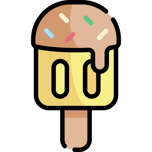 Popsicle Kawaii Lineal color icono